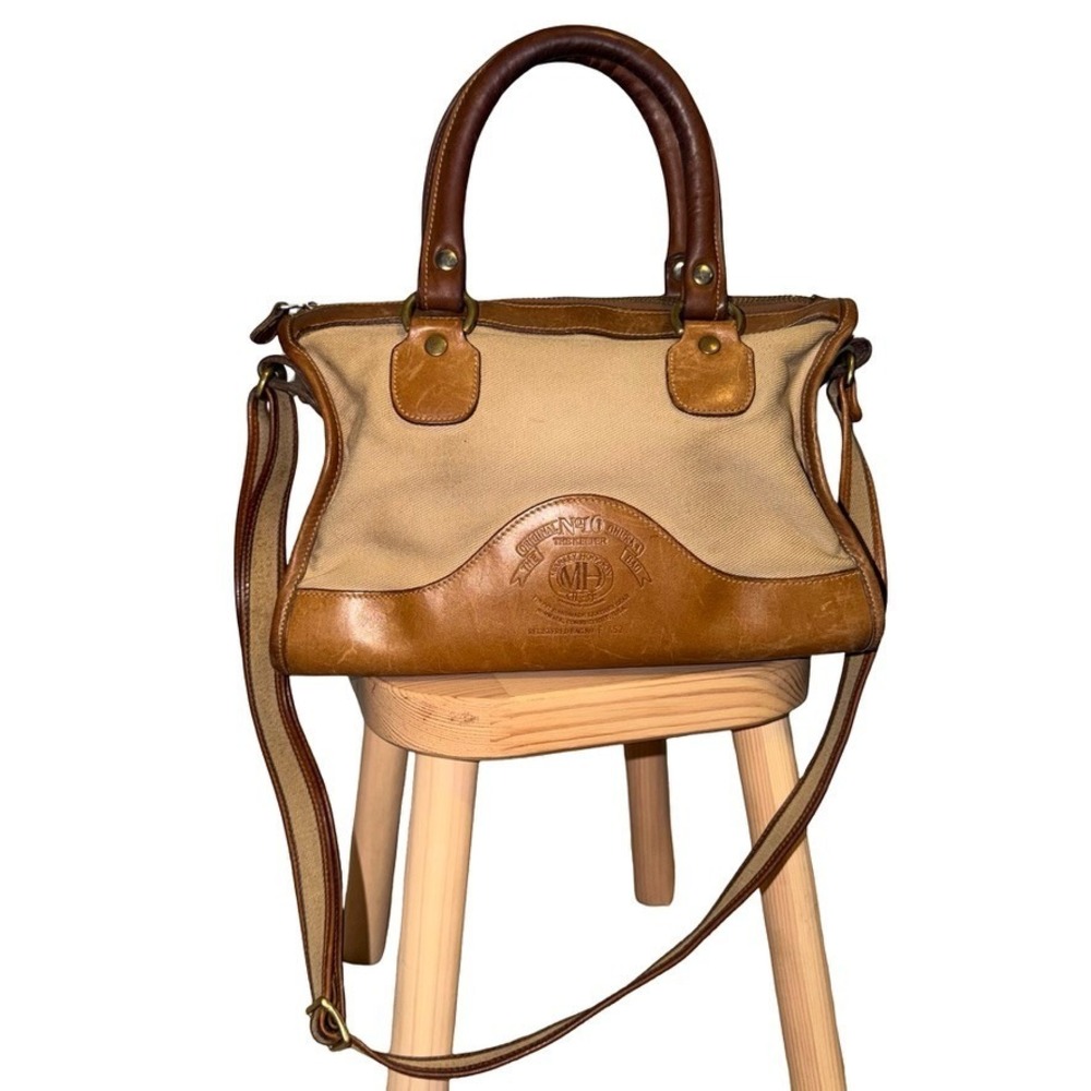 Vintage Marley Hodgson Ghurka No. 16 "The Keeper" satchel. canvas & leather